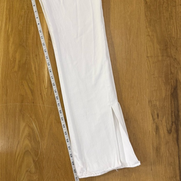 GRLFRND Jeans The Harlow High Rise Bootcut Slit Hem white denim Size 27 / 4 - Picture 7 of 15